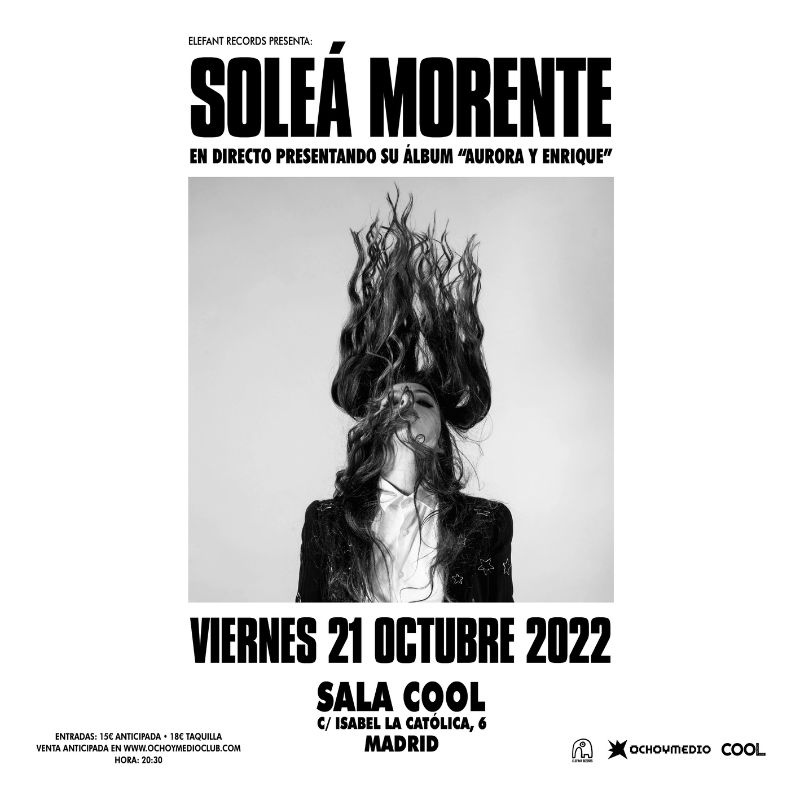Cartel Soleá Morente actuación en Madrid