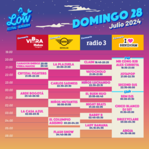 Horarios domingo Low