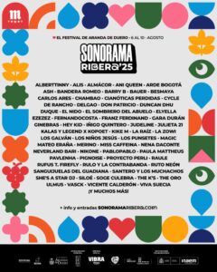 Primer cartel Sonorama Ribera 2025