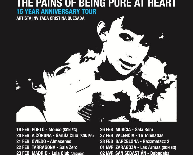 CRISTINA QUESADA y THE PAINS OF BEING PURE AT HEART en febrero y marzo