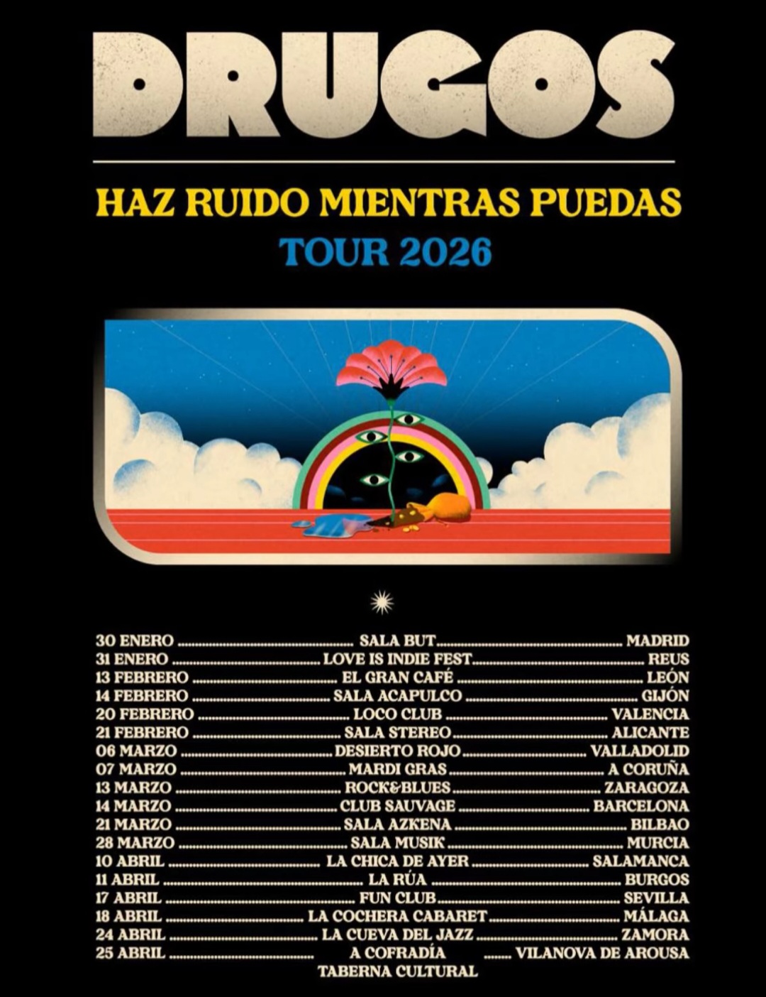 Drugos presenta “Haz ruido mientras puedas” en Club Sauvage de Barcelona