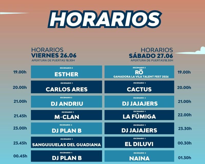 Horarios Maror Festival 2026