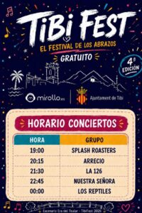 Horarios conciertos Tibifest 2026