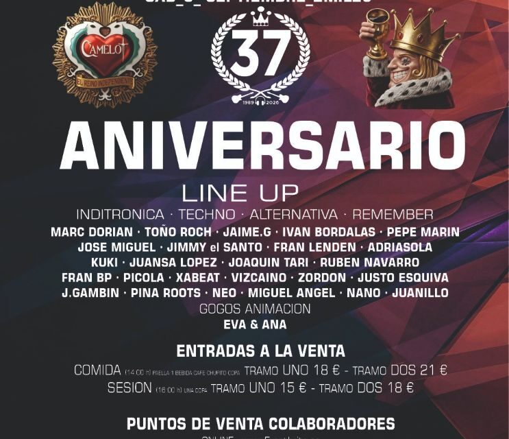 37 ANIVERSARIO CLUB CAMELOT