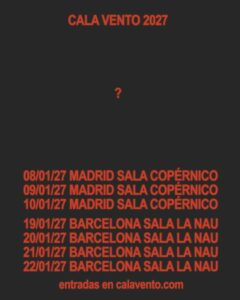 Cala Vento anuncia conciertos en Madrid y Barcelona